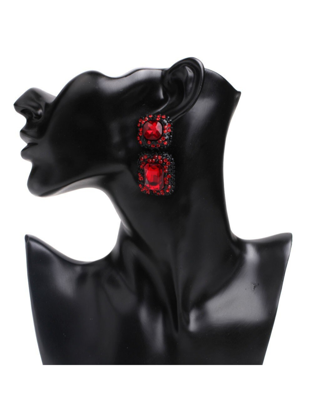 YouBella Jewellery Earrings for women Crystal Earrings for Girls and Women (Red)