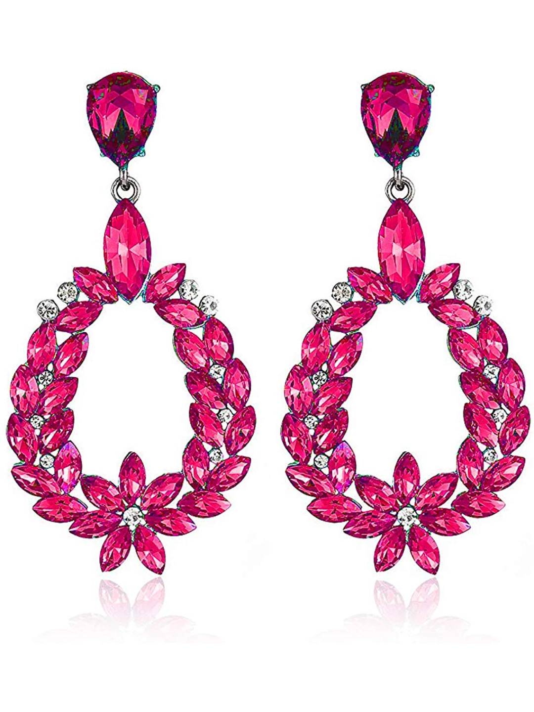 YouBella Jewellery Valentine Collection AAA Swiss Zircon Earings Earrings for Girls and Women (PINK)