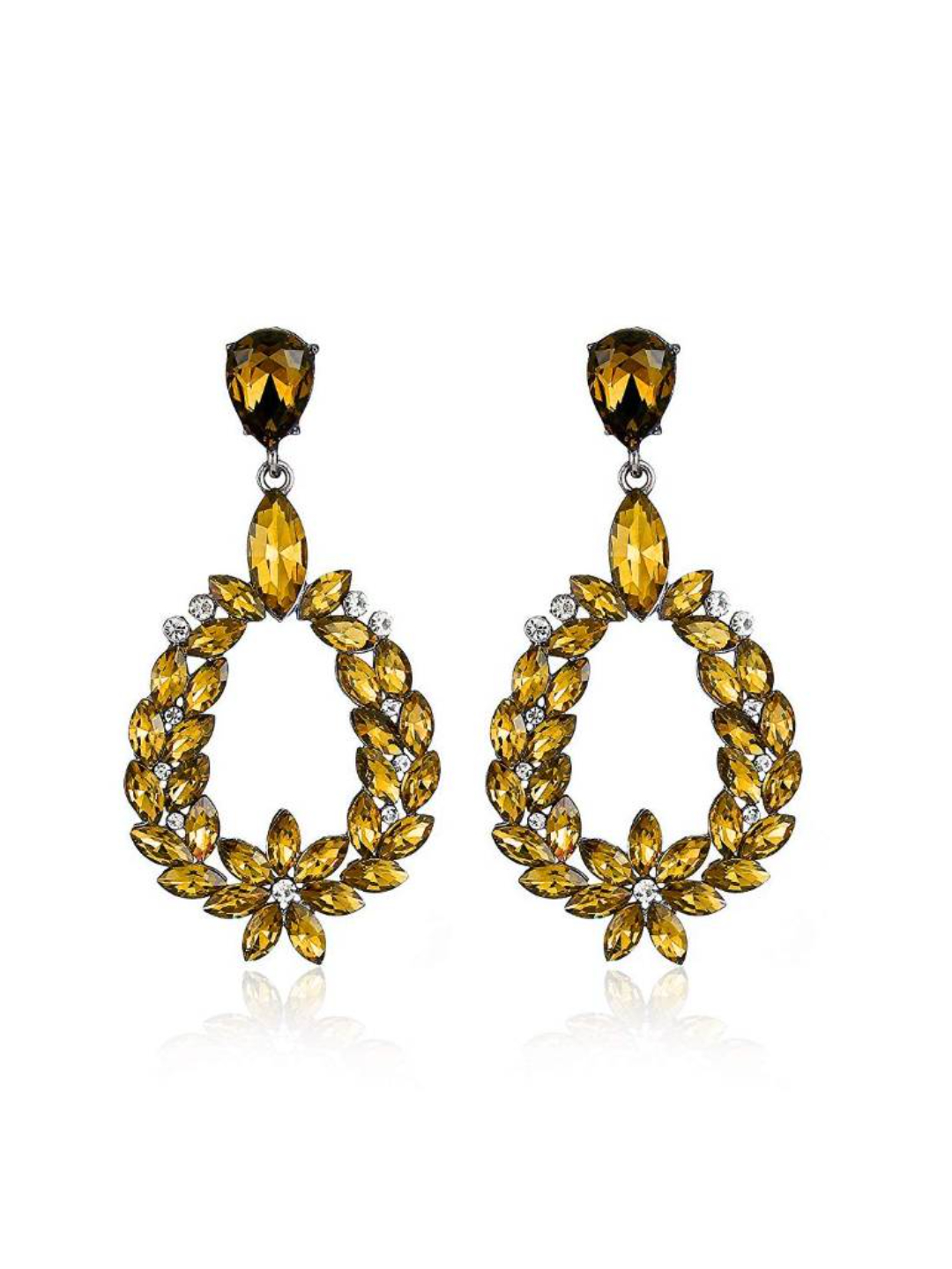 YouBella Jewellery Valentine Collection AAA Swiss Zircon Earings Fashion Earrings for Girls and Women (LIGHT BROWN)