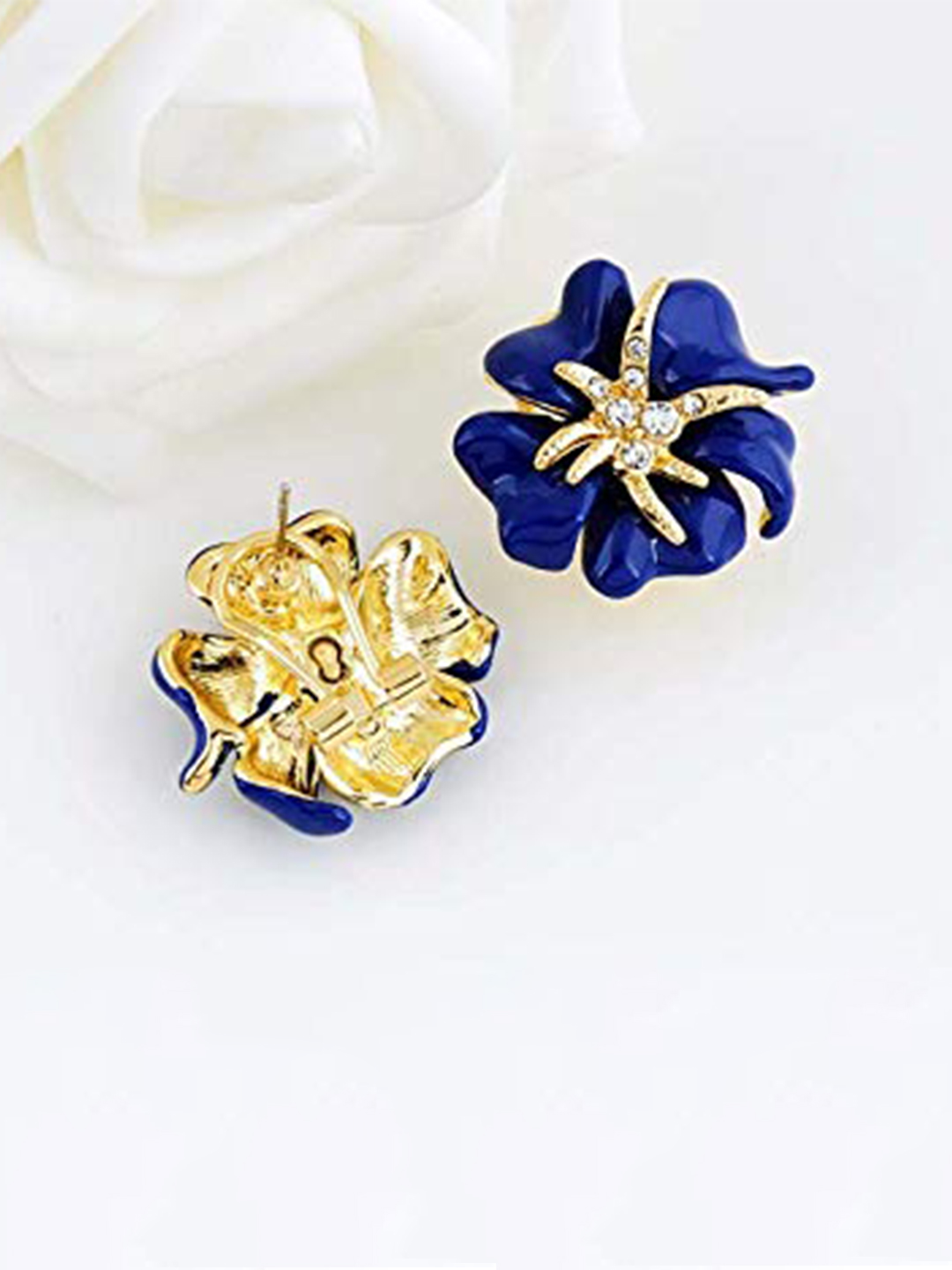 YouBella Jewellery Crystal Floral Earrings For Girls and Women