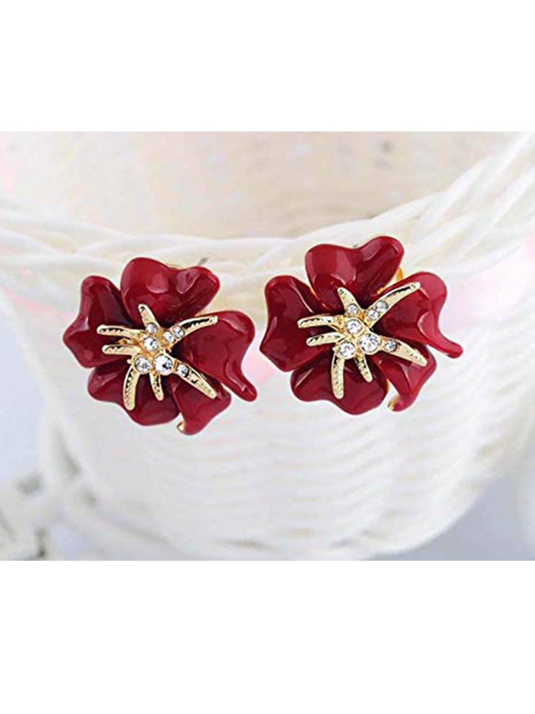 YouBella Jewellery Earrings for women Earrings for Girls and Women (Red)