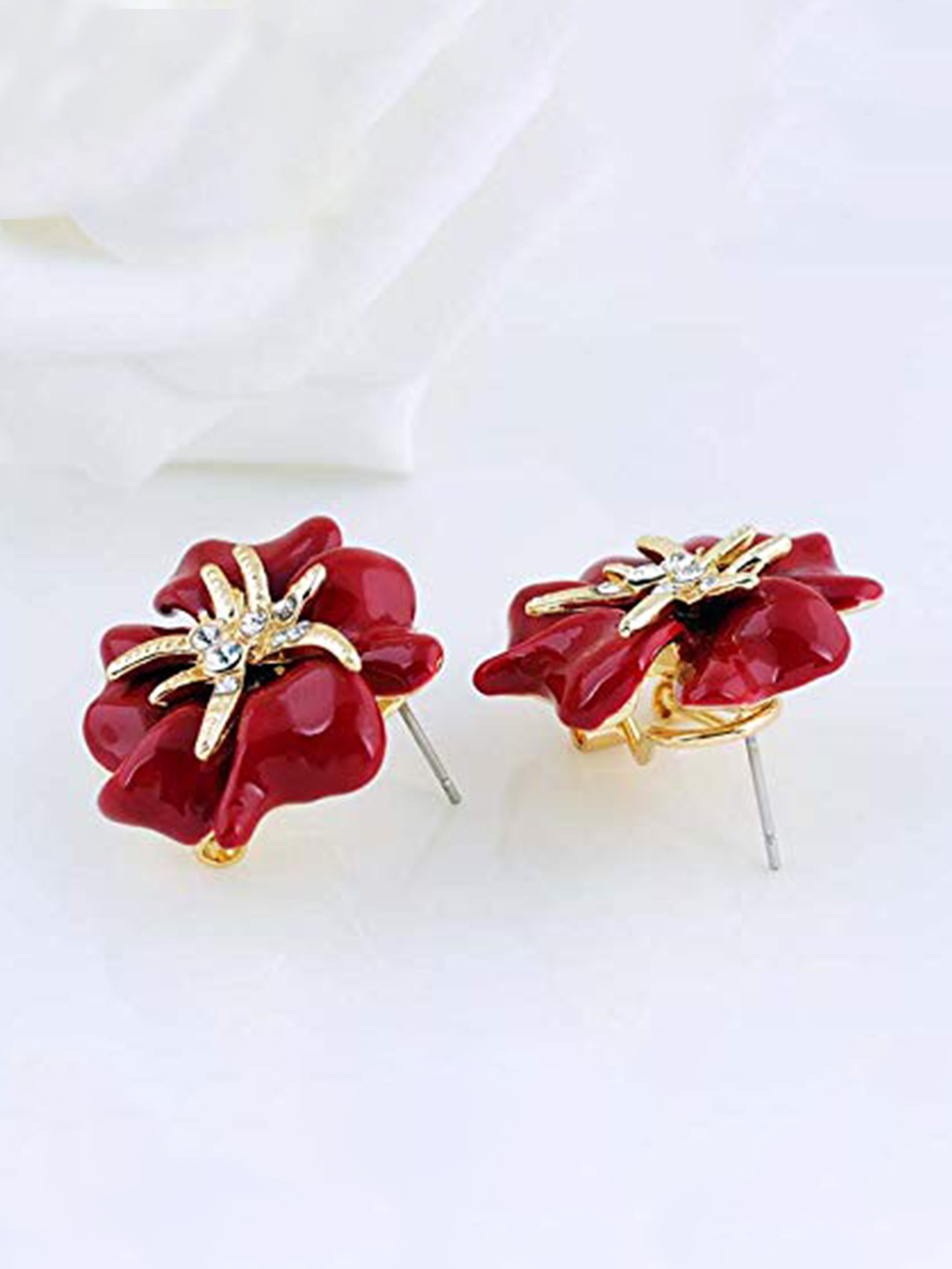 YouBella Jewellery Earrings for women Earrings for Girls and Women (Red)
