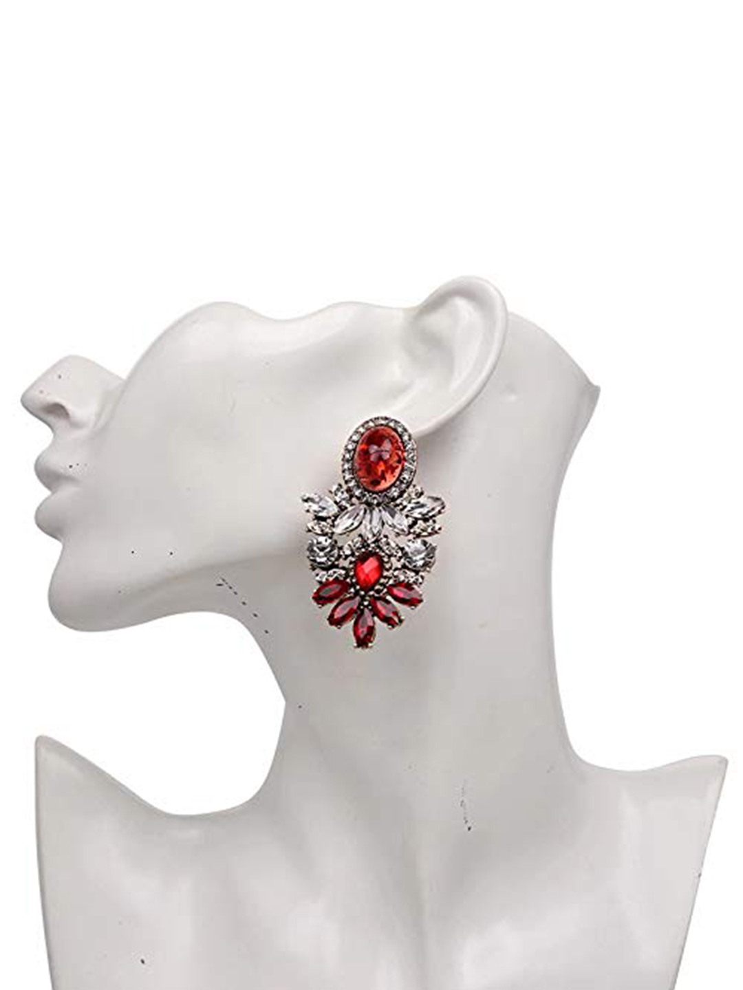 YouBella Jewellery Earrings for women stylish Resin Earrings for Girls and Women (Red)