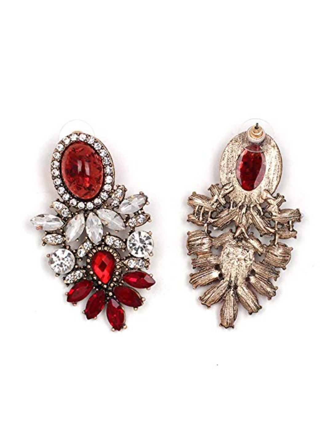 YouBella Jewellery Earrings for women stylish Resin Earrings for Girls and Women (Red)