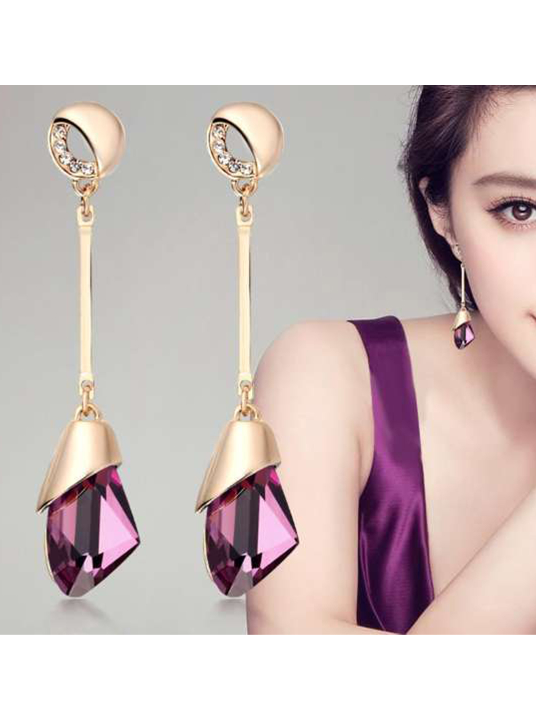 YouBella Jewellery Crystal Dangler Earrings for Girls and Women