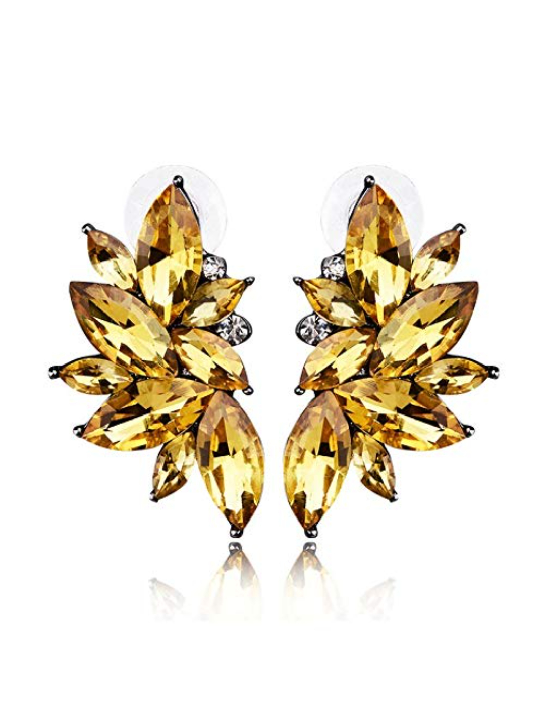 YouBella Jewellery Crystal Earrings for Girls and Women (Wine)