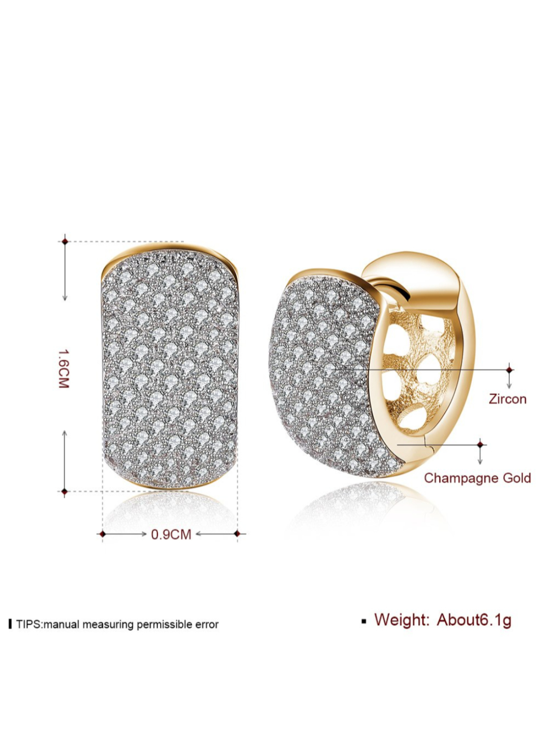 YouBella Crystal Gold Plated Stylish Latest Design Earrings for Girl's and Women's