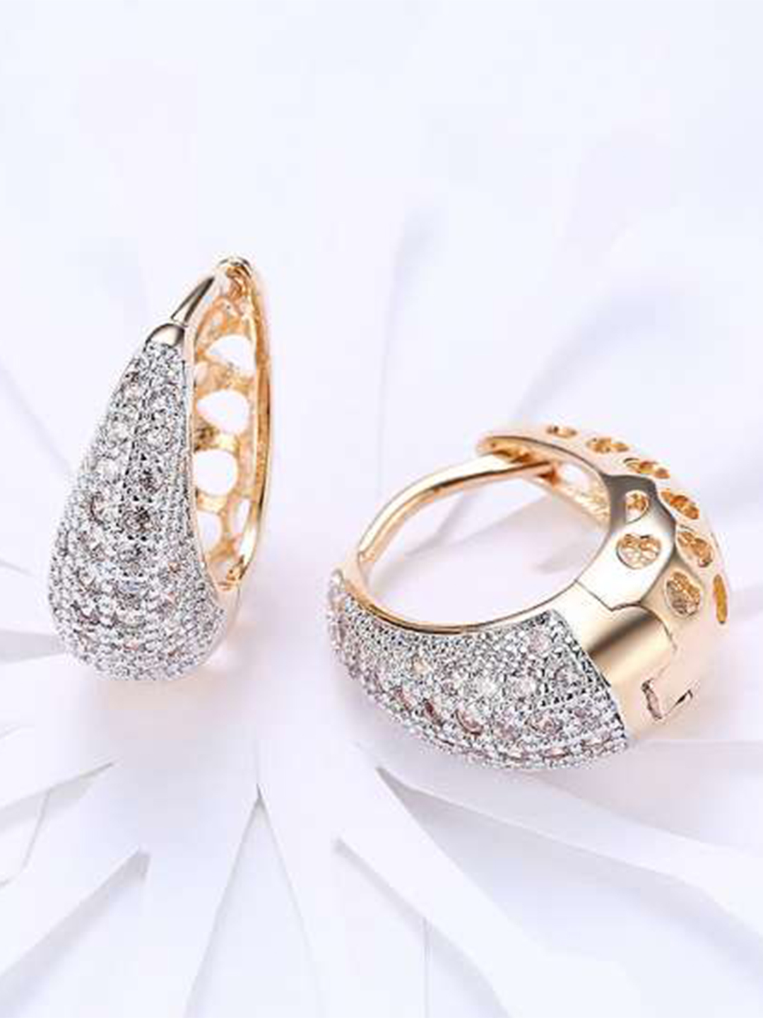 YouBella Crystal Gold Plated Jewellery stylish Latest Design Style 2 Gold Earrings for Girl's and Women's