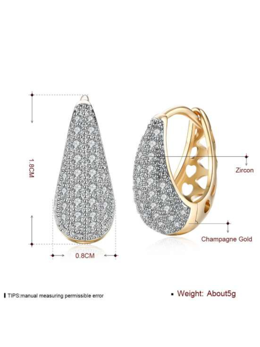 YouBella Crystal Gold Plated Jewellery stylish Latest Design Style 2 Gold Earrings for Girl's and Women's