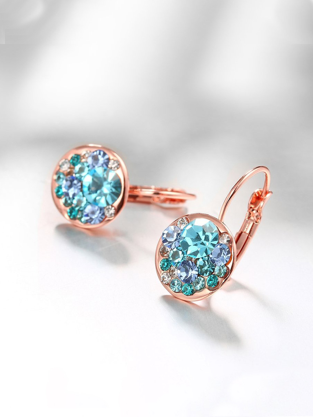 YouBella Jewellery Earrings for women Crystal Earrings for Girls and Women (Blue)