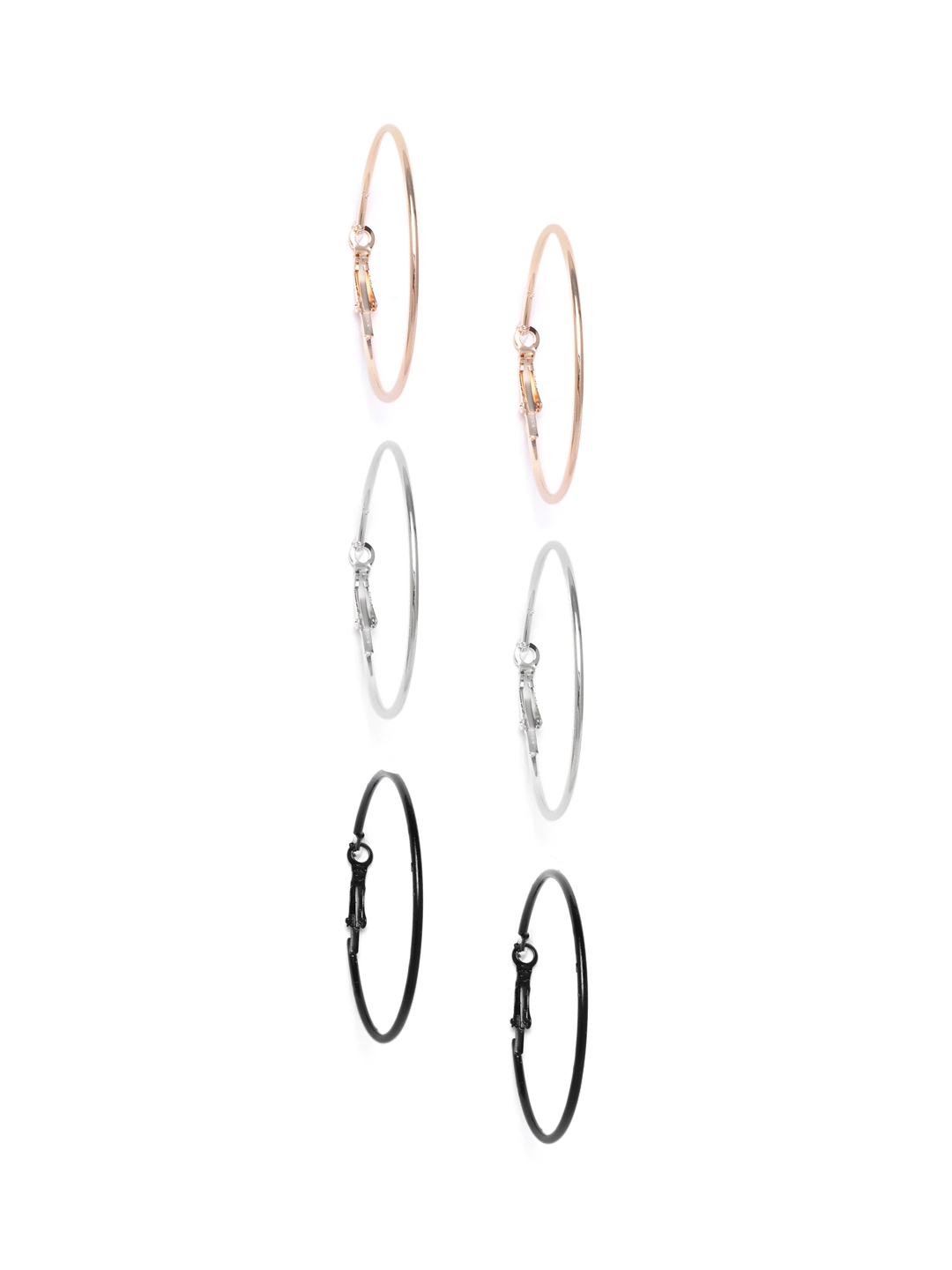 YouBella Set of 3 Circular Hoop Earrings