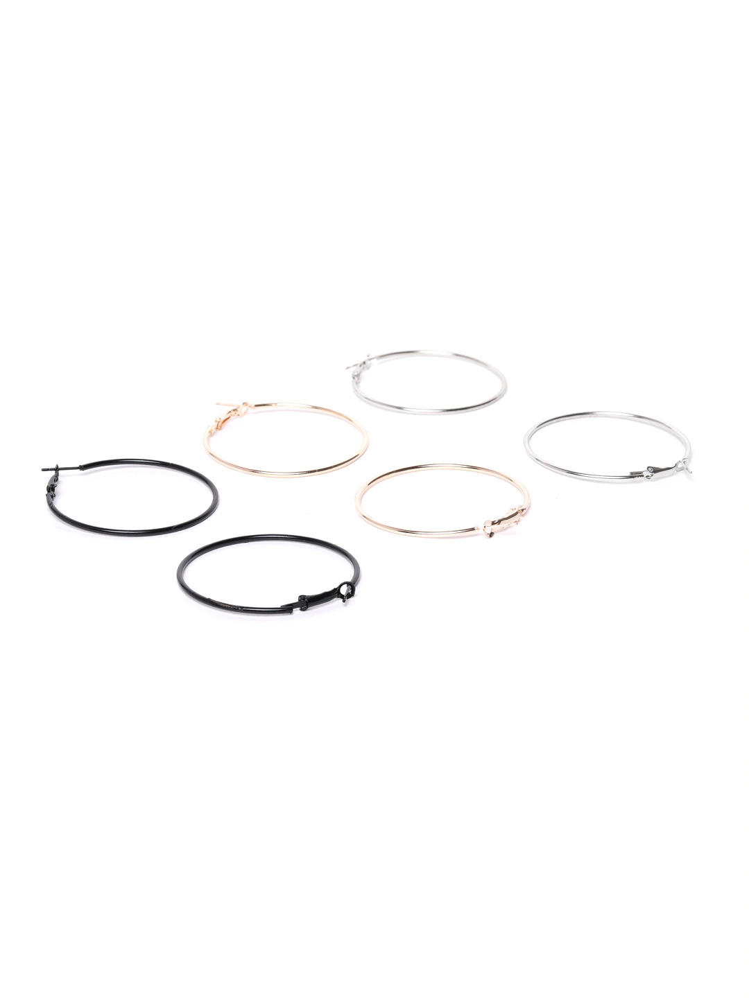 YouBella Set of 3 Circular Hoop Earrings