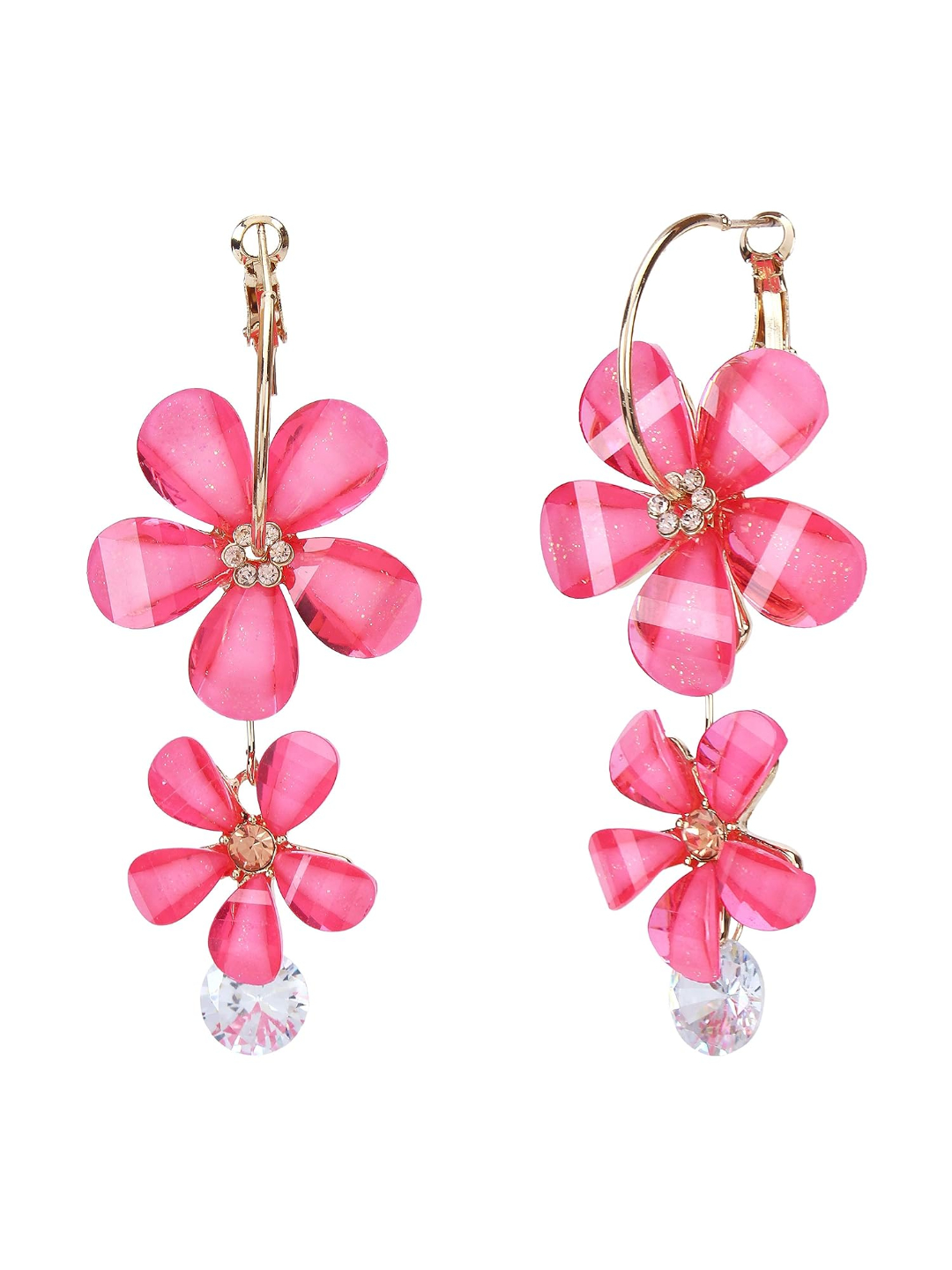 YouBella Jewellery Earrings for women Crystal Earrings for Girls and Women (Pink)