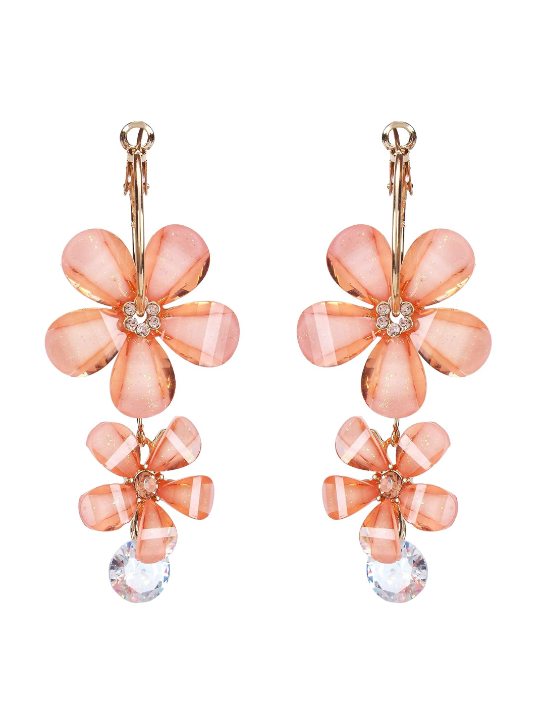 YouBella Jewellery Earings for women Crystal Earrings for Girls and Women (Brown)