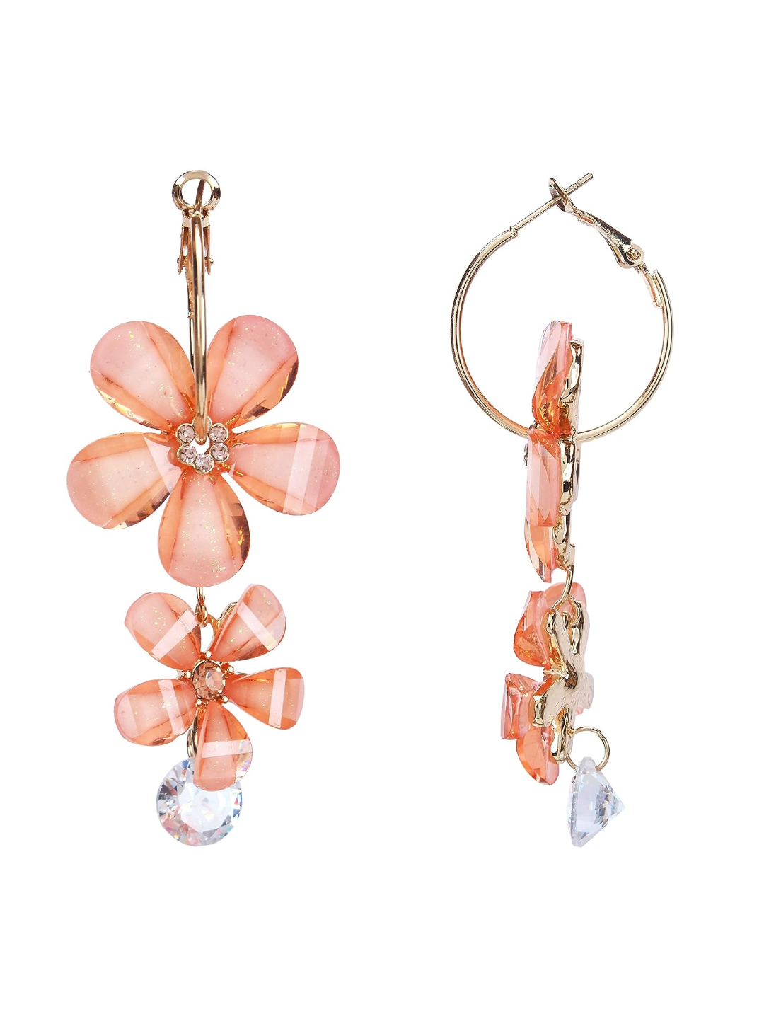 YouBella Jewellery Earings for women Crystal Earrings for Girls and Women (Brown)