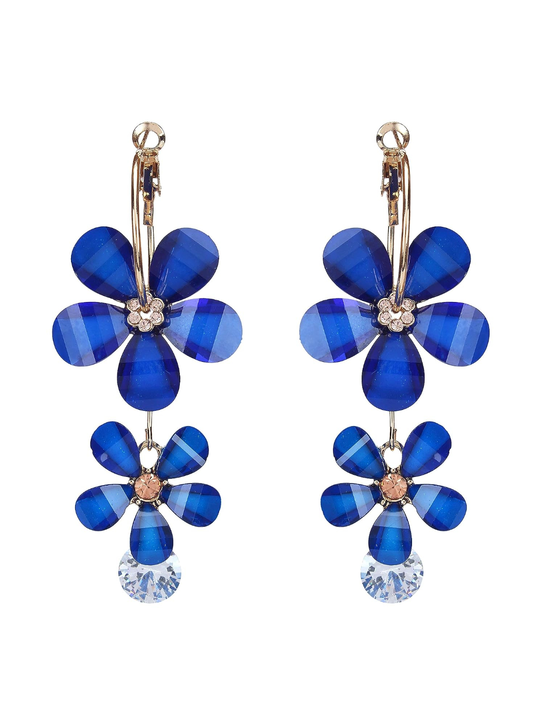 YouBella Jewellery Earings for women Crystal Earrings for Girls and Women (Blue)