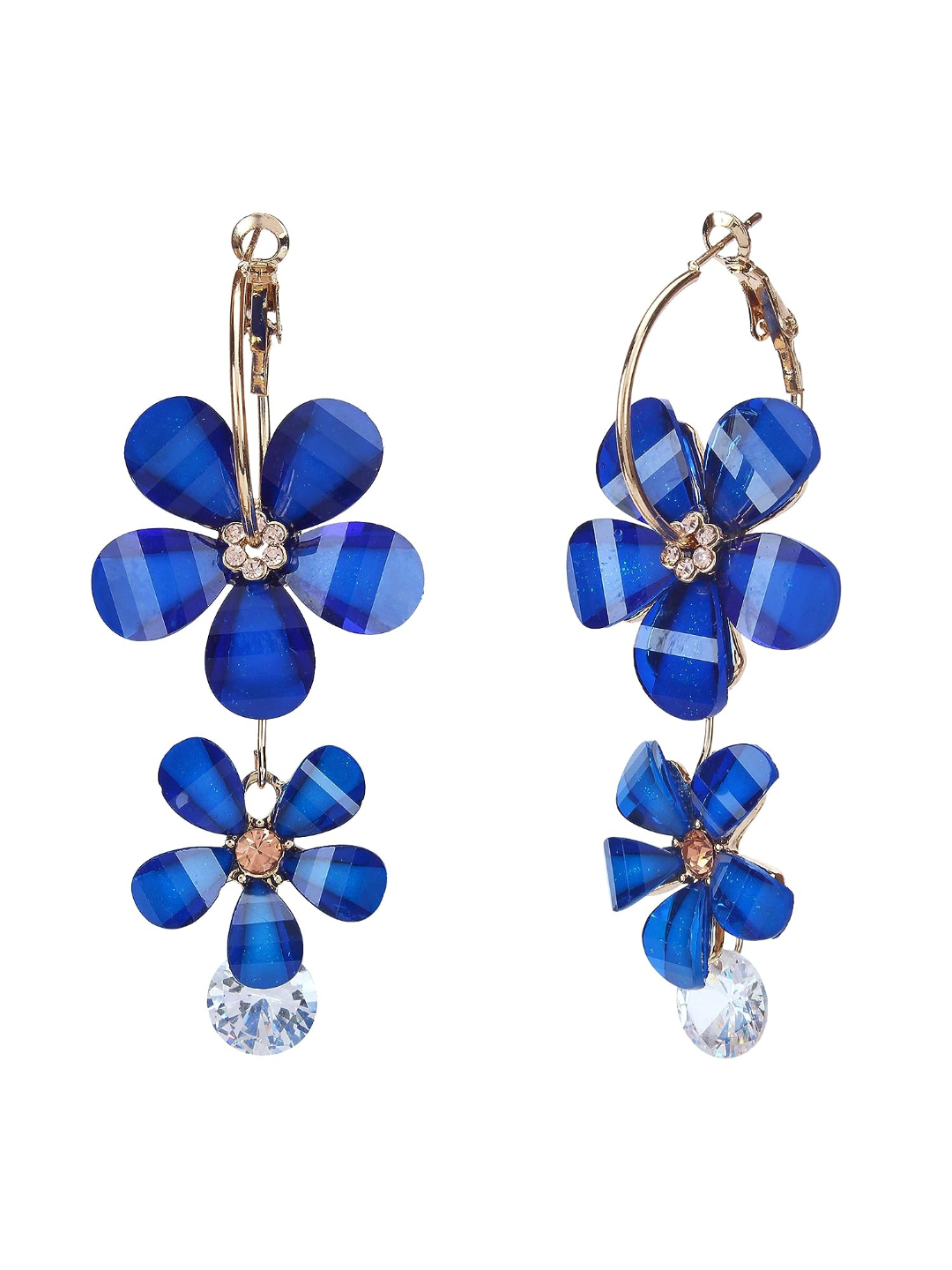 YouBella Jewellery Earings for women Crystal Earrings for Girls and Women (Blue)