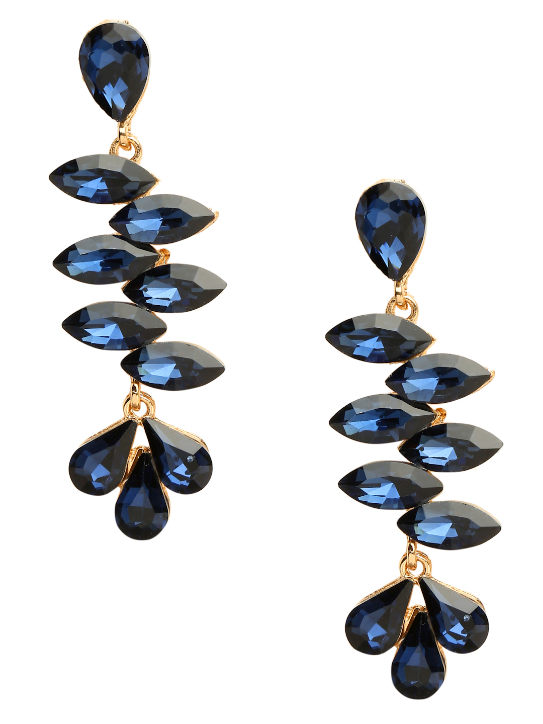 YouBella Jewellery Earings Crystal Drop Earrings for Girls and Women (Blue)