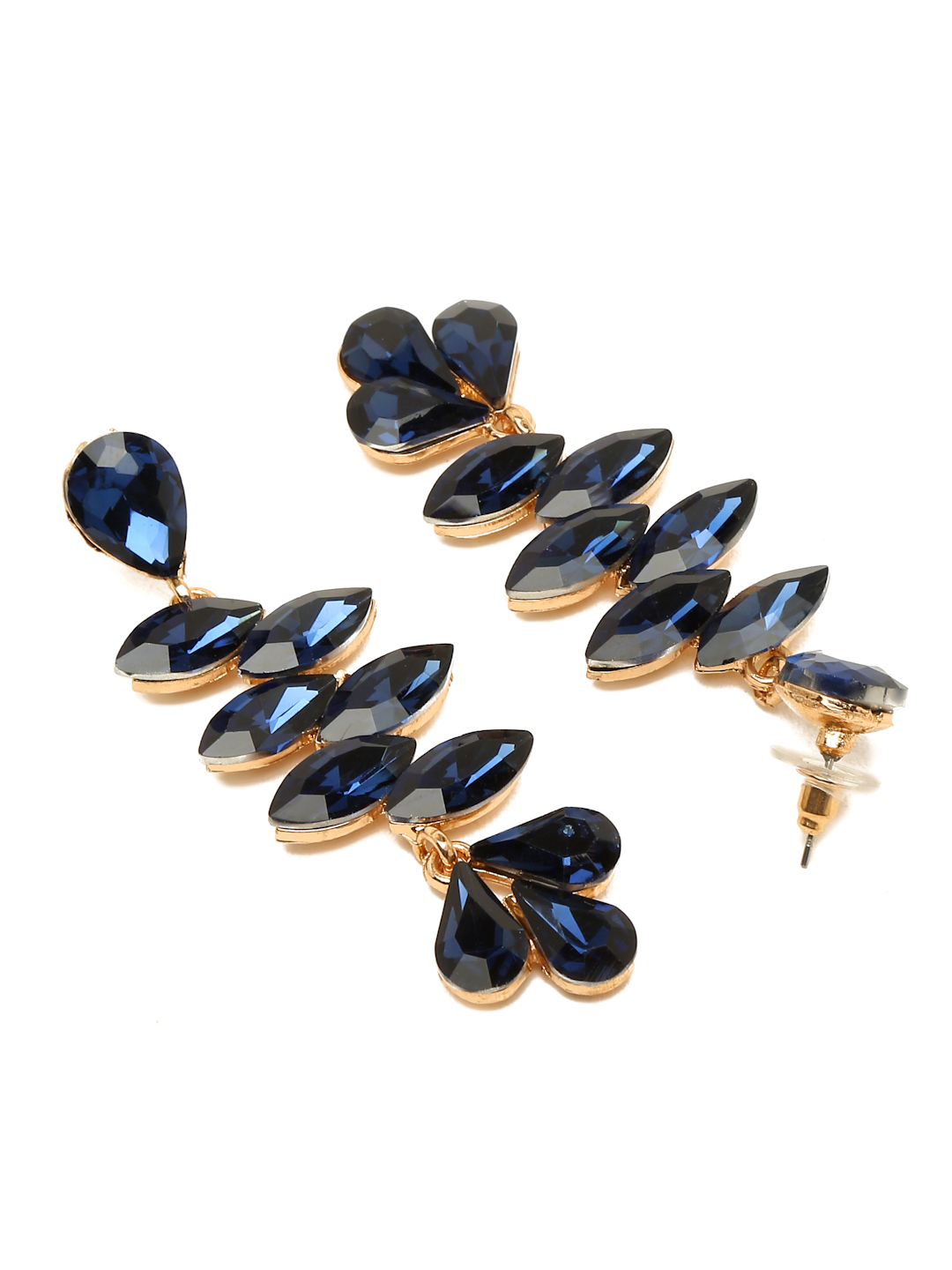 YouBella Jewellery Earings Crystal Drop Earrings for Girls and Women (Blue)