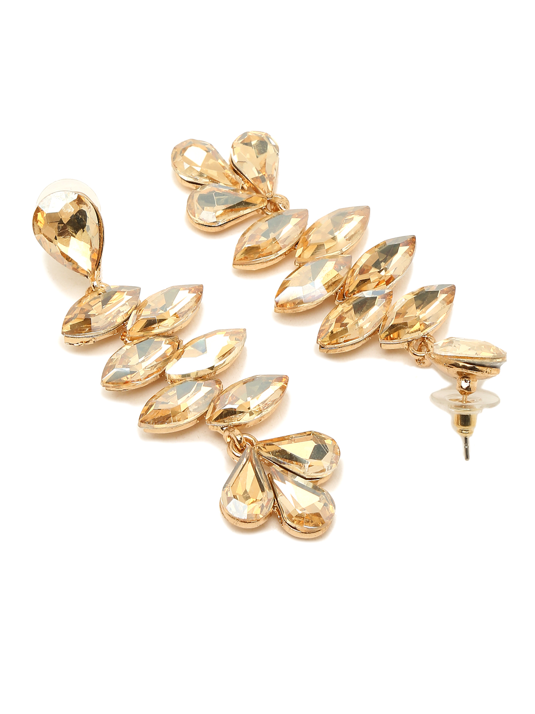 YouBella Jewellery Earings Crystal Drop Earrings for Girls and Women (Brown)