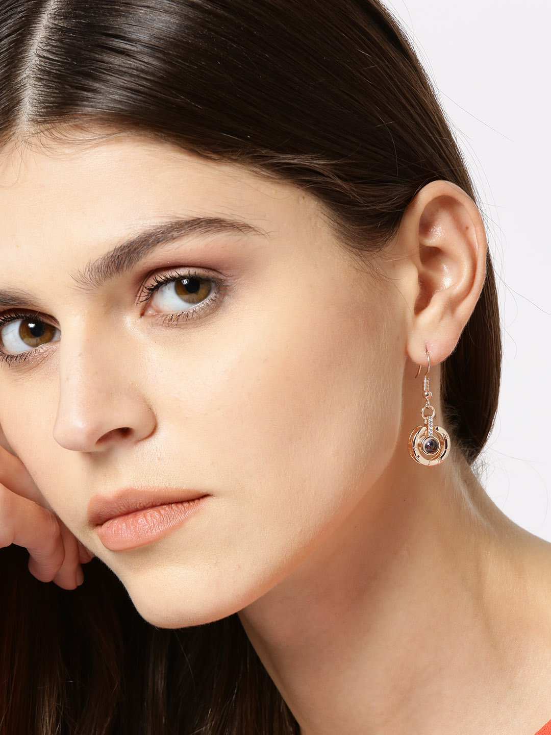 YouBella Jewellery Earings Rose Gold Crystal Earrings for Girls and Women