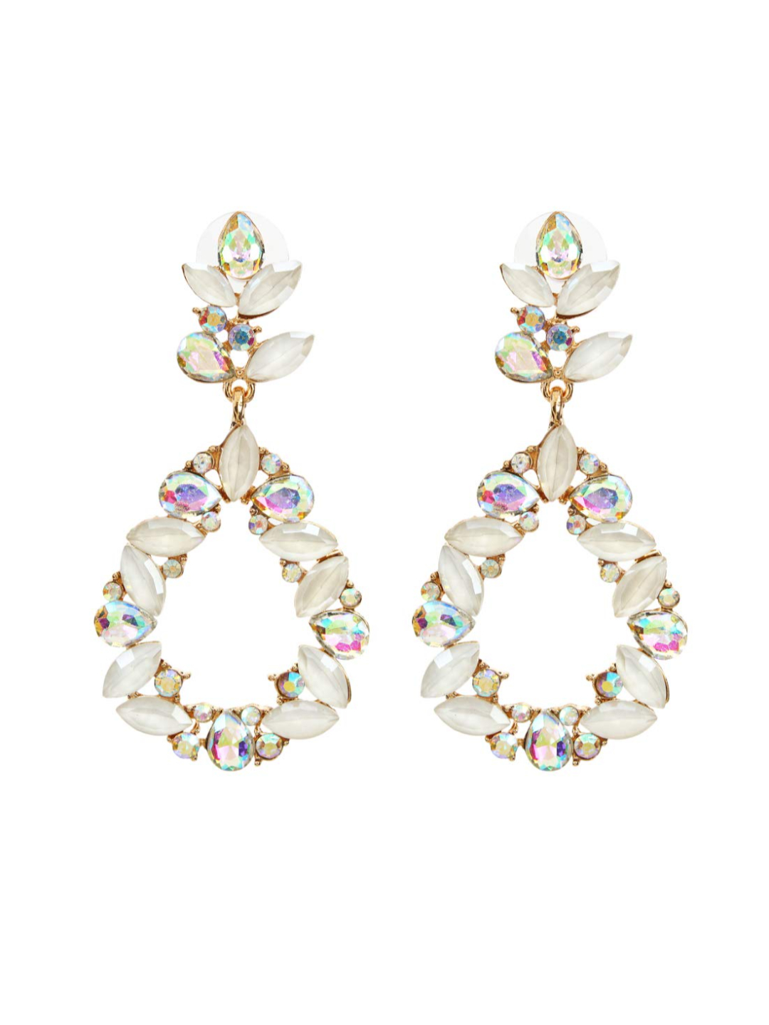 YouBella Jewellery Earings for women Crystal Earrings for Girls and Women (White)