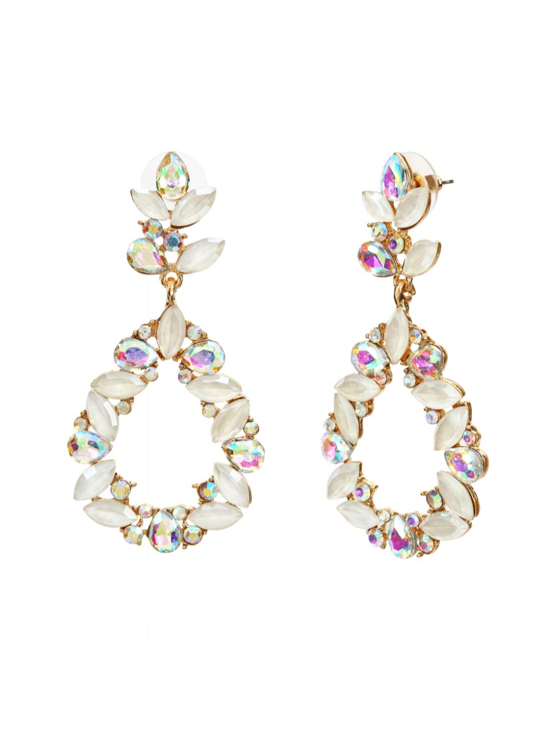 YouBella Jewellery Earings for women Crystal Earrings for Girls and Women (White)