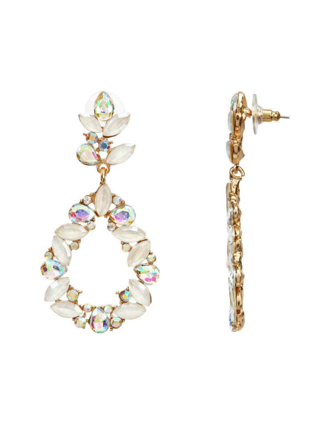 YouBella Jewellery Earings for women Crystal Earrings for Girls and Women (White)