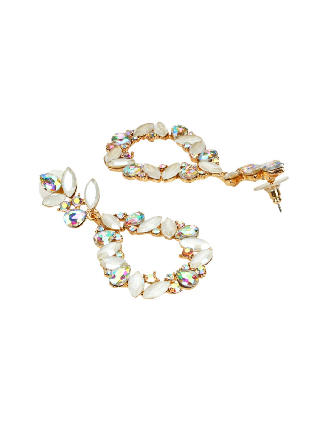 YouBella Jewellery Earings for women Crystal Earrings for Girls and Women (White)