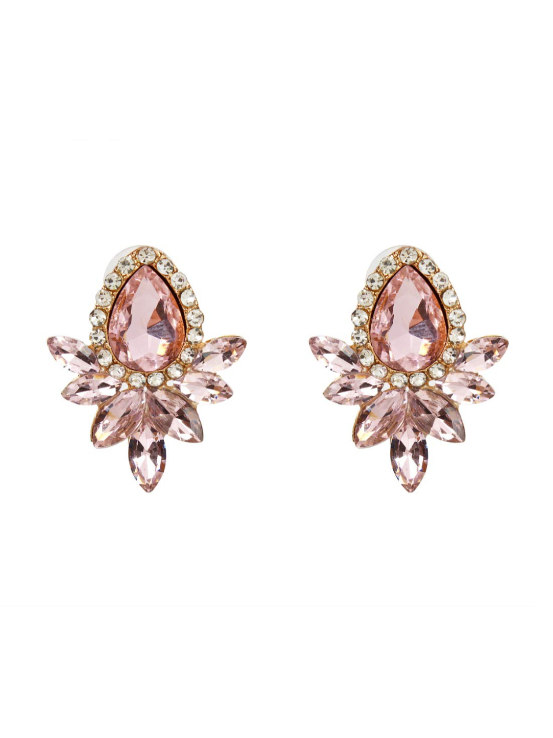 YouBella Jewellery Earings for women Crystal Earrings for Girls and Women (Pink)