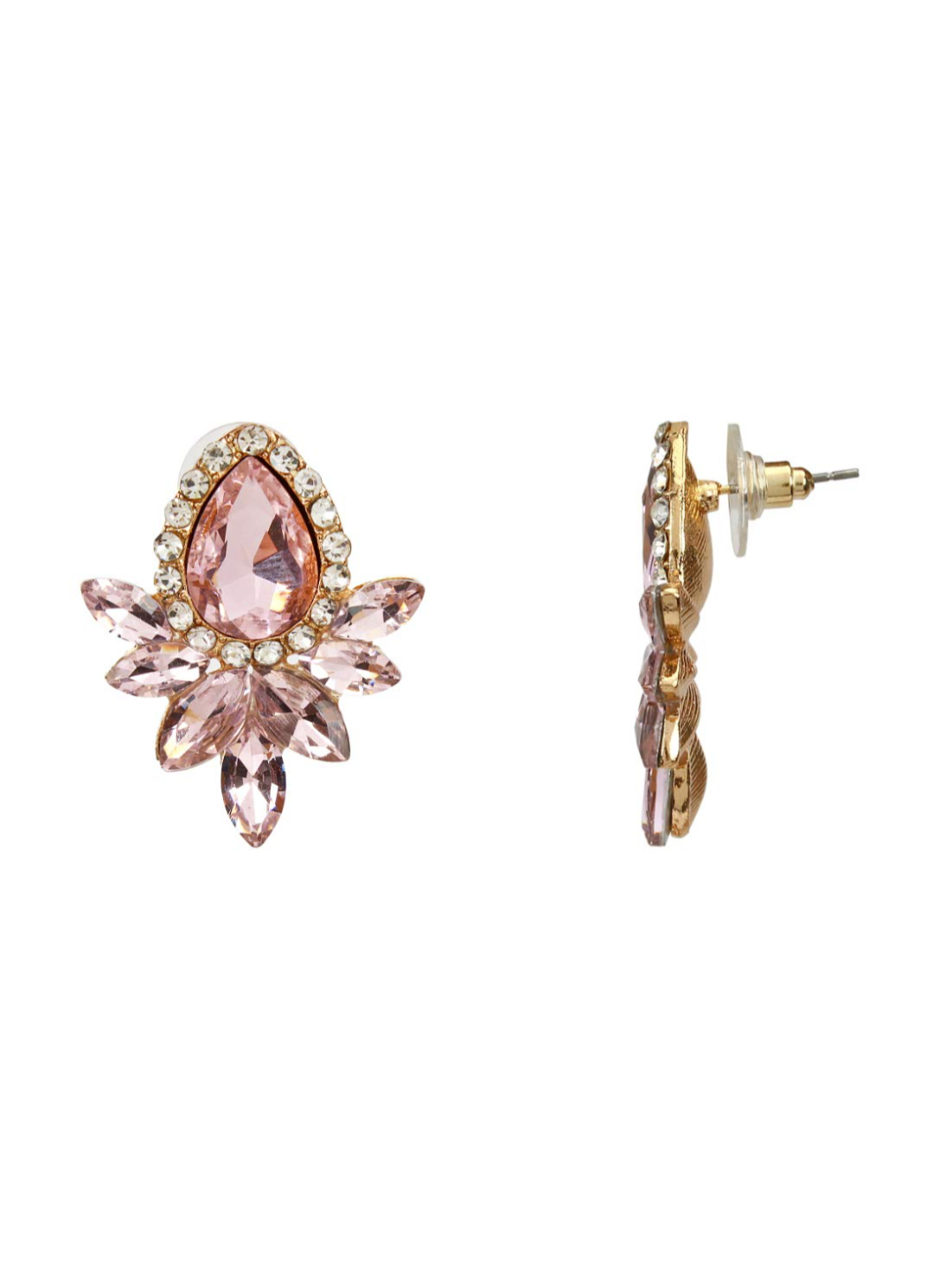 YouBella Jewellery Earings for women Crystal Earrings for Girls and Women (Pink)