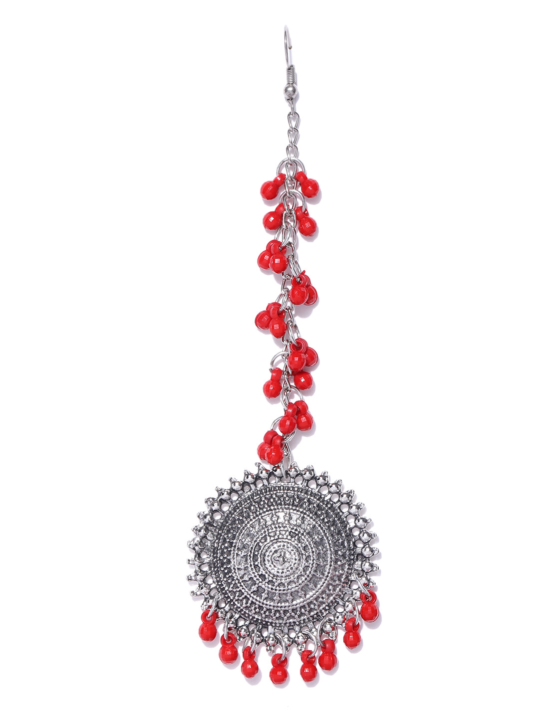 YouBella Earrings for Women Jewellery Earrings Afghani Kashmiri Tribal Jhumka earrings ear rings for Girls and Women (RED)