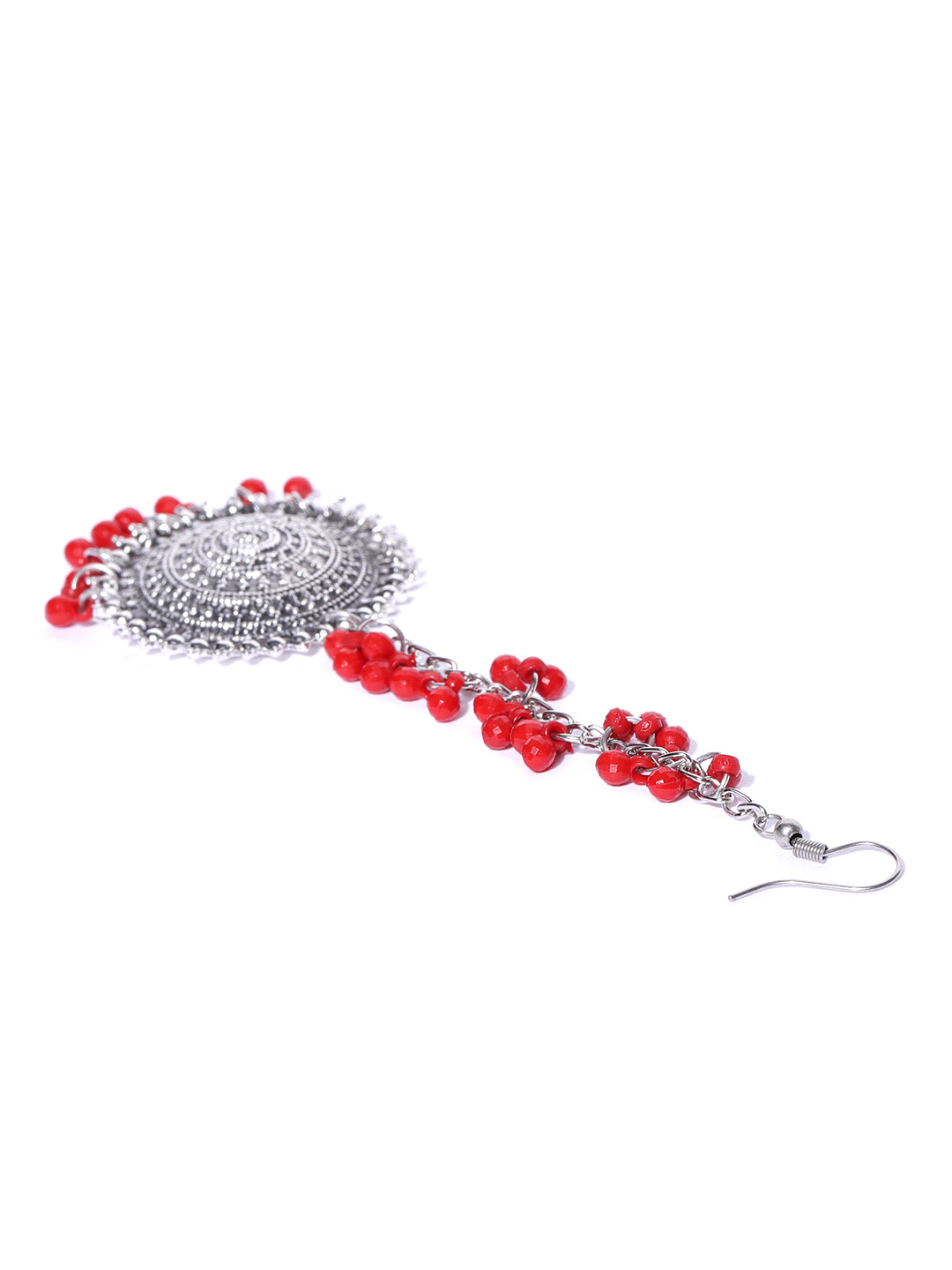 YouBella Earrings for Women Jewellery Earrings Afghani Kashmiri Tribal Jhumka earrings ear rings for Girls and Women (RED)