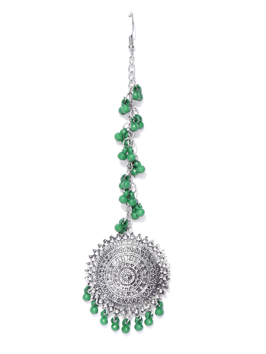 YouBella Earrings for Women Jewellery Earrings Afghani Kashmiri Tribal Jhumka earrings ear rings for Girls and Women (GREEN)