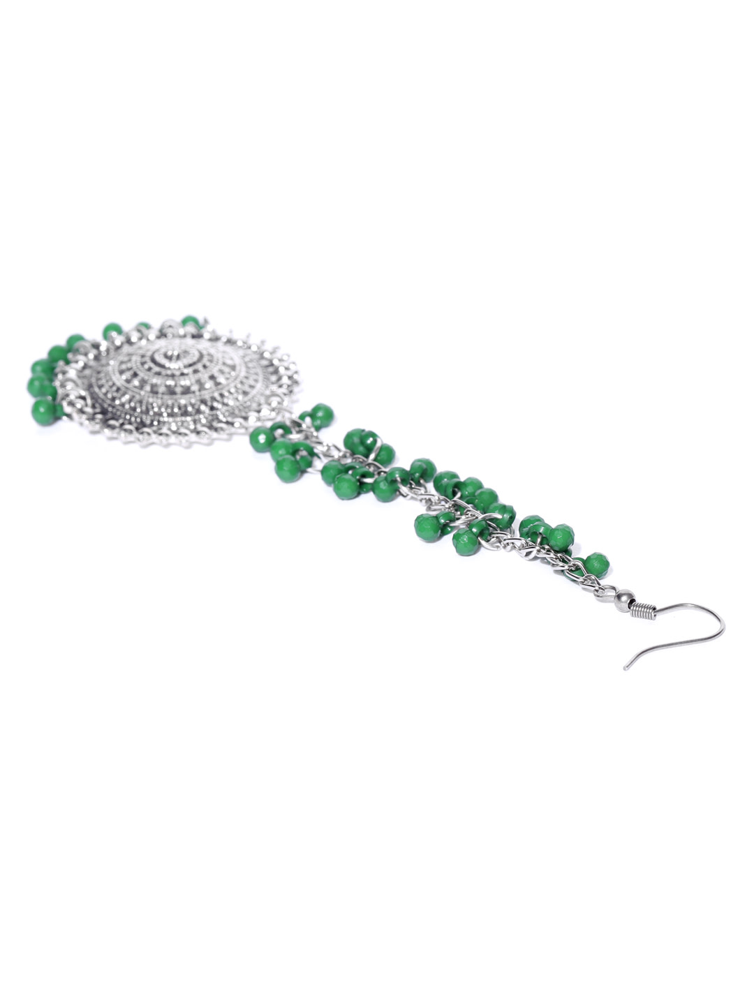 YouBella Earrings for Women Jewellery Earrings Afghani Kashmiri Tribal Jhumka earrings ear rings for Girls and Women (GREEN)