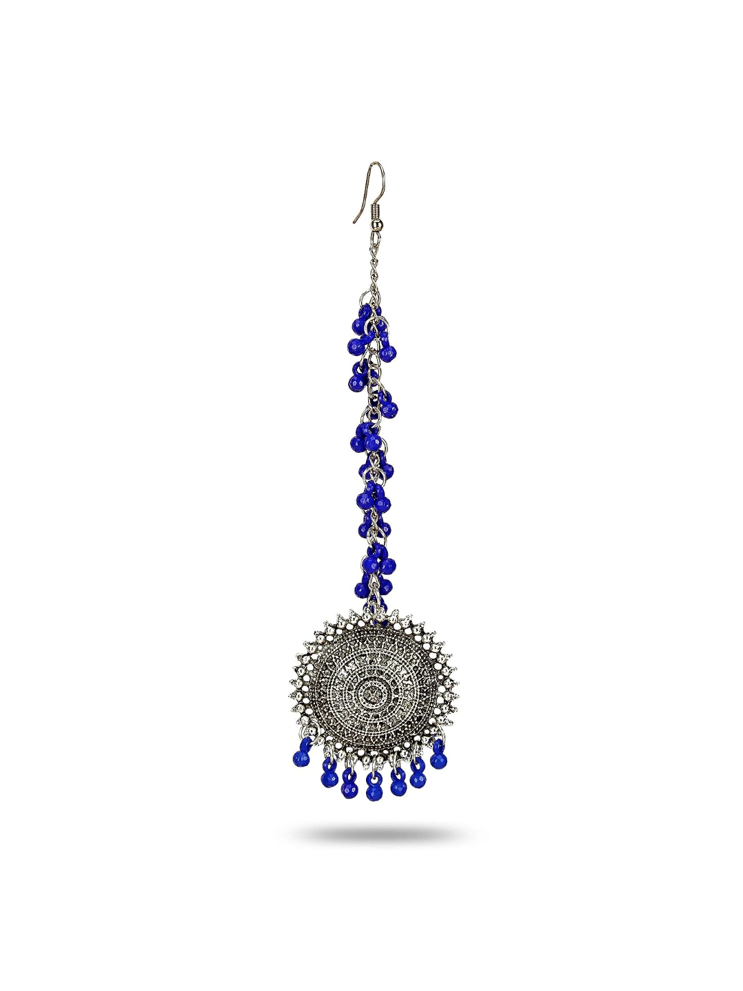 YouBella Earrings for Women Jewellery Earrings Afghani Kashmiri Tribal Jhumka earrings ear rings for Girls and Women (BLUE)