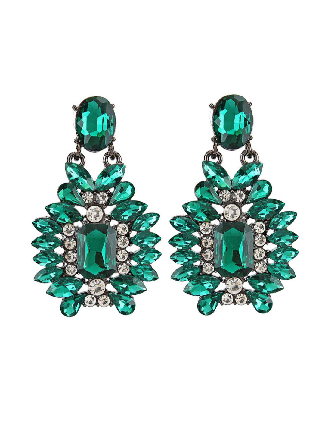 YouBella Jewellery Earrings for women Crystal Earrings for Girls and Women (Green)