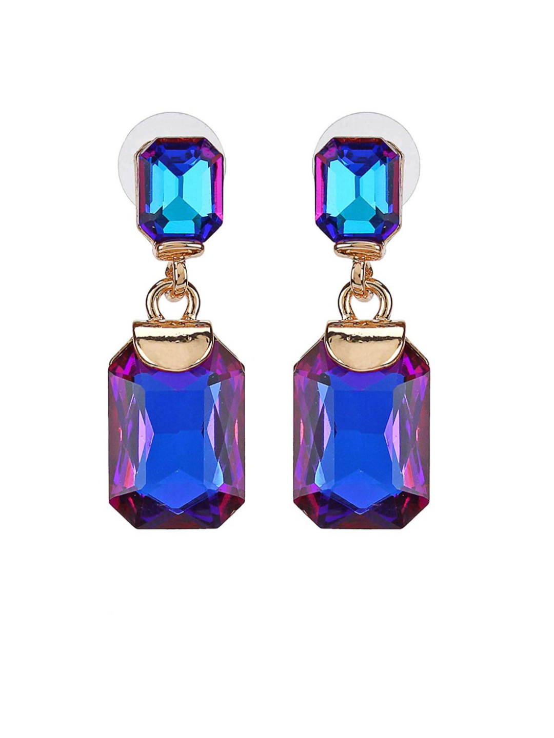 YouBella Jewellery Earrings for women Crystal Earrings for Girls and Women (Blue)