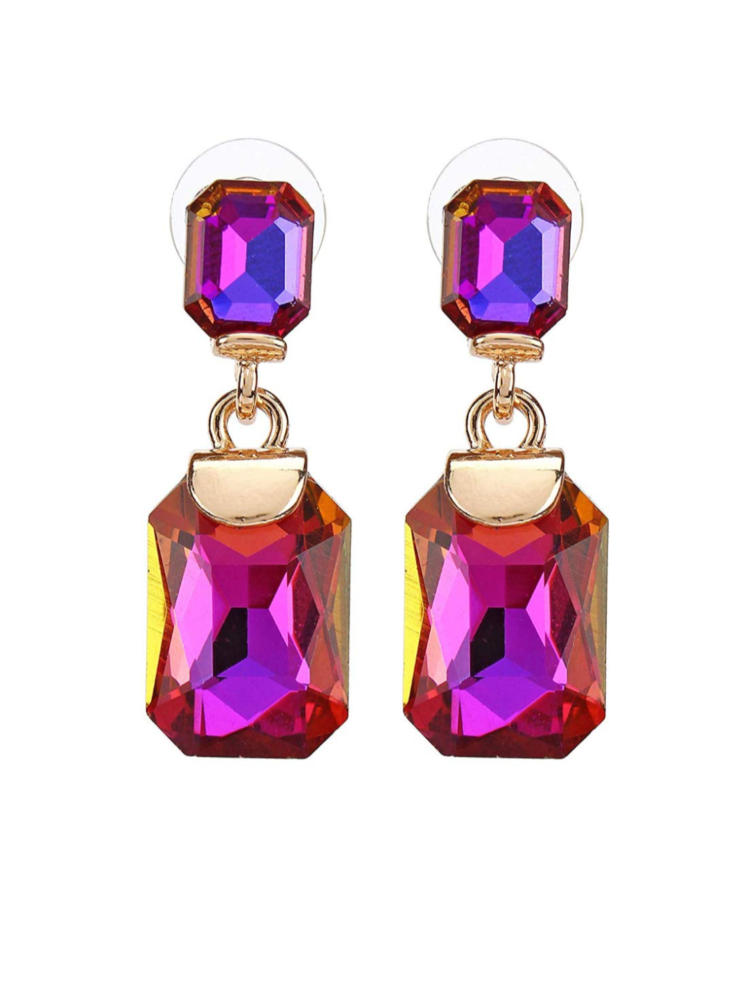 YouBella Jewellery Earrings for women Crystal Earrings for Girls and Women (Pink)