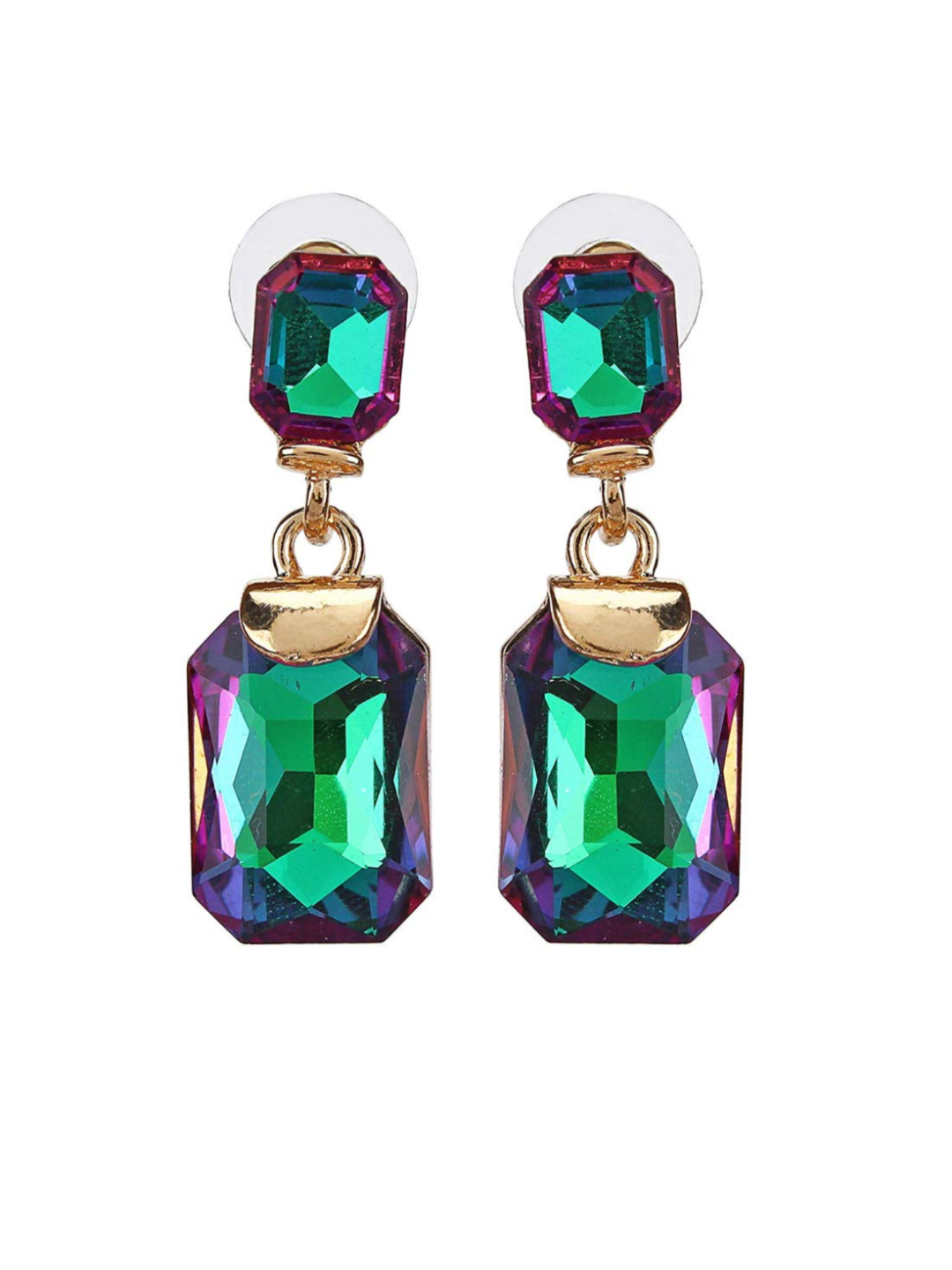 YouBella Jewellery Earrings for women Crystal Earrings for Girls and Women (Green)