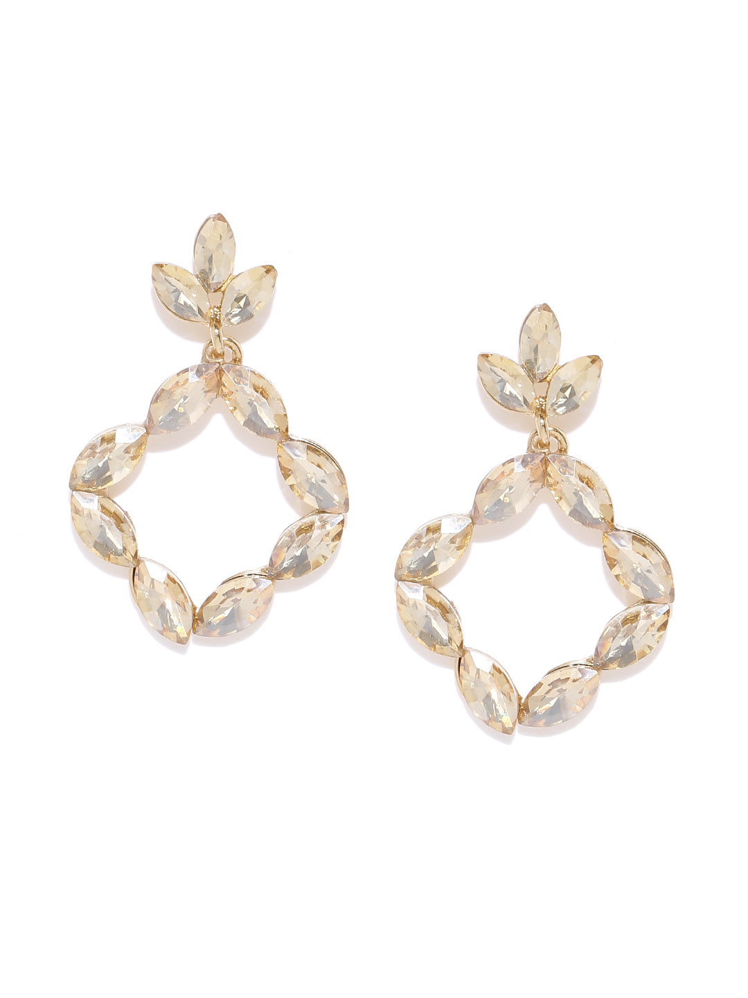 YouBella Jewellery Earrings for women stylish Crystal Earrings for Girls and Women (Brown)