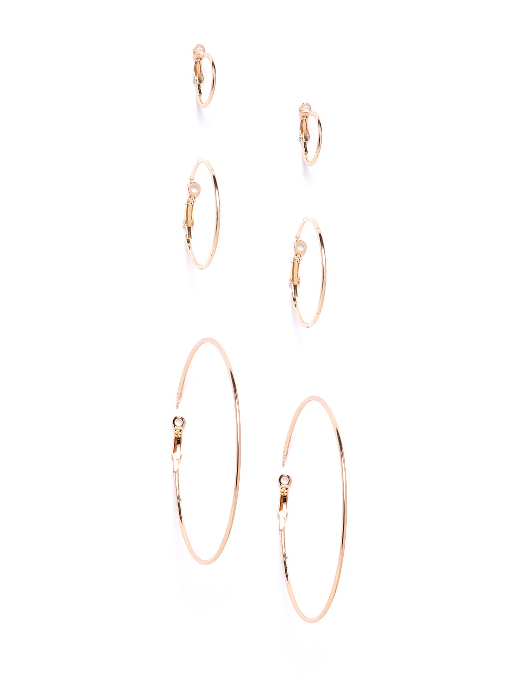 YouBella Jewellery Ear rings for women Combo of 12 Hoop Earrings for Girls and Women (Gold)