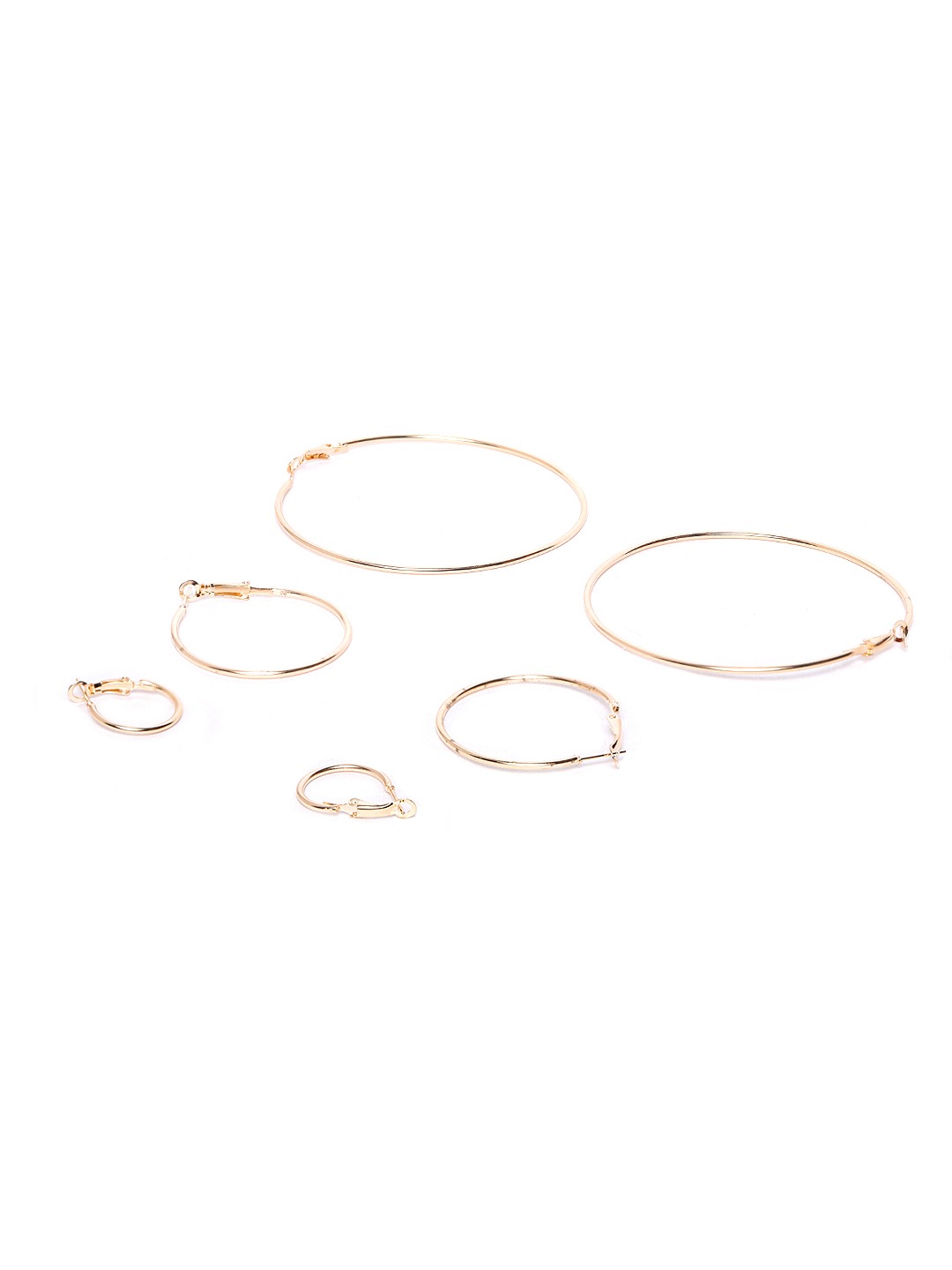 YouBella Jewellery Ear rings for women Combo of 12 Hoop Earrings for Girls and Women (Gold)