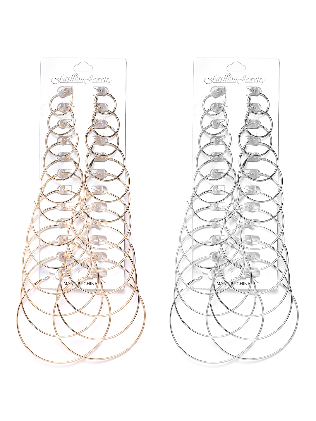 YouBella Jewellery Ear rings for women Combo of 24 Hoop Earrings for Girls and Women (Combo)