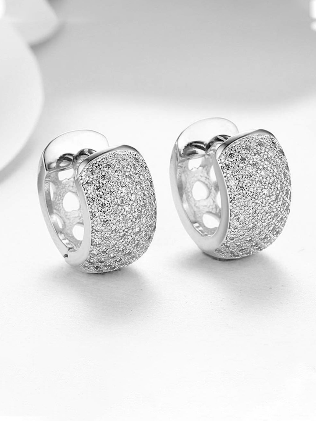 YouBella Jewellery Gold Plated Crystal Earrings for Girls and Women (Style 1_Silver)