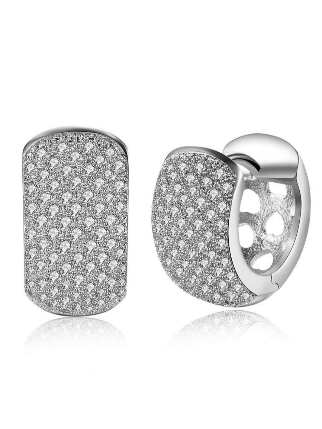 YouBella Jewellery Gold Plated Crystal Earrings for Girls and Women (Style 1_Silver)