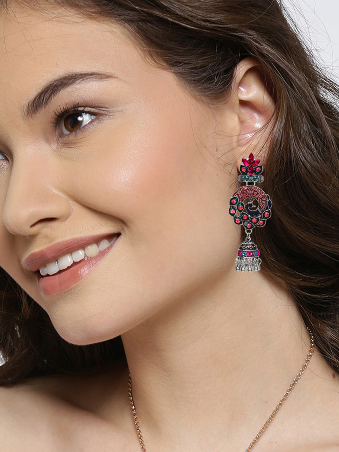YouBella Jewellery Afghani Tribal Earrings for Women and Girls (Multi-Color) (STYLE 1)