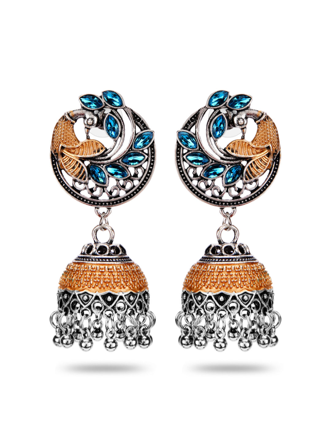YouBella Jewellery Afghani Tribal Earrings for Women and Girls (Multi-Color) (STYLE 2)