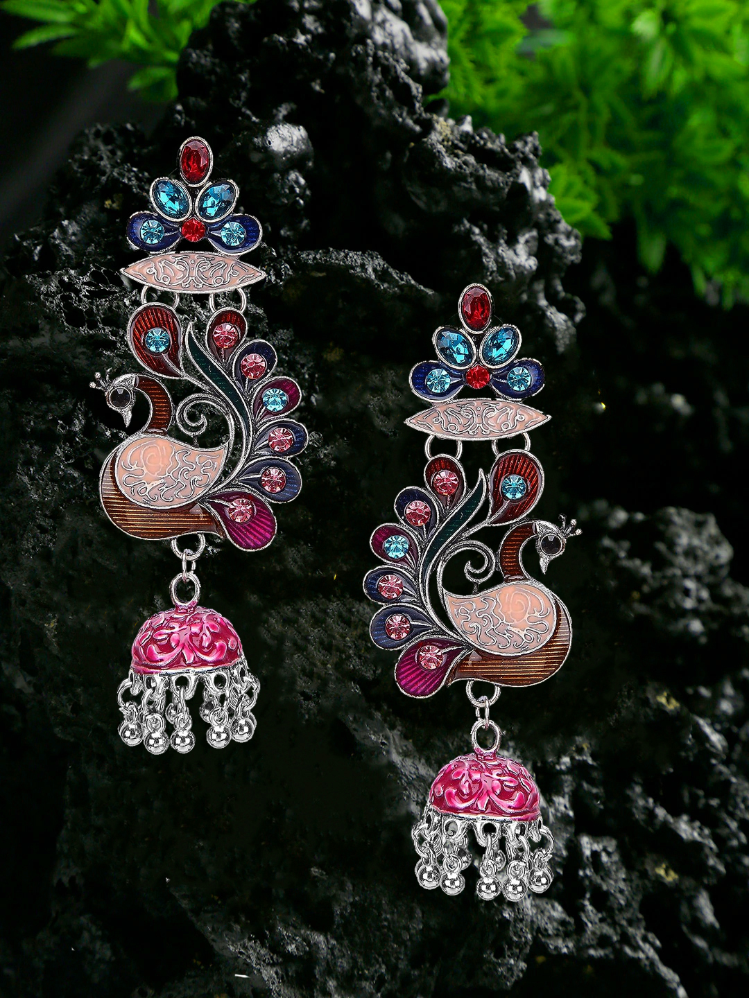 YouBella Jewellery Afghani Tribal Earrings for Women and Girls (Multi-Color) (STLYE 3)