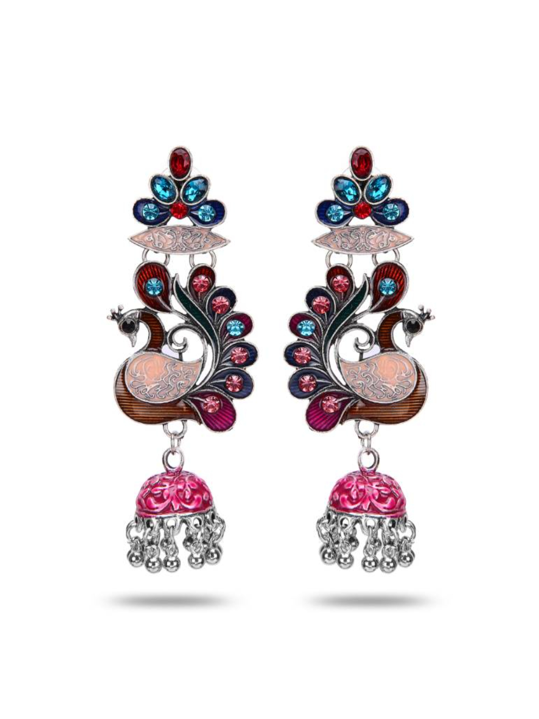 YouBella Jewellery Afghani Tribal Earrings for Women and Girls (Multi-Color) (STLYE 3)